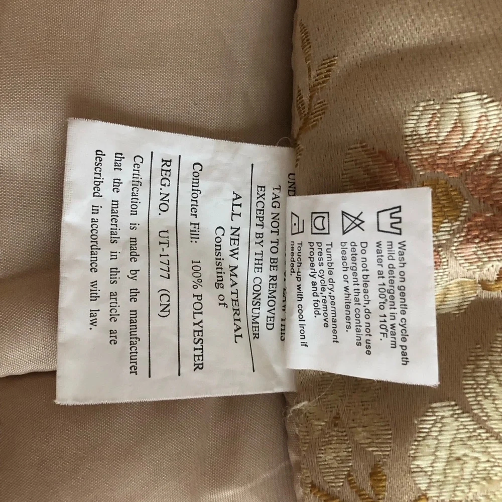 Elegant Antique Floral Cream Bedding Set Size Queen By Ashley McBride